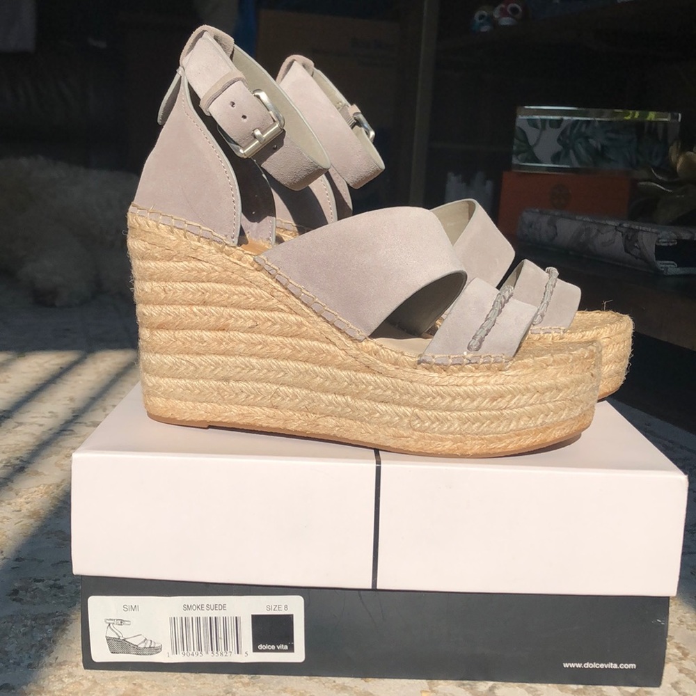 ⭐️NWT⭐️ Smoke Suede Wedges